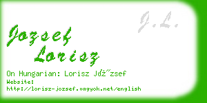 jozsef lorisz business card